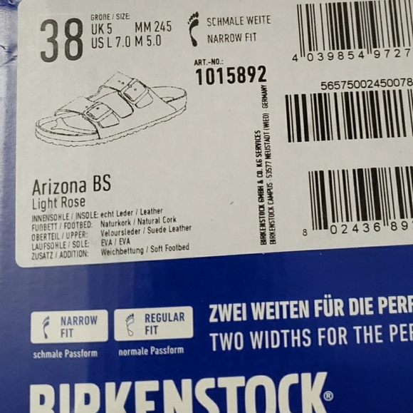 Birkenstock Arizona Light Rose Suede Sandal - Picture 7 of 7